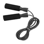 Steel Wire Jumping Rope Adjustable Skipping Rope – Color: Black – Thumbnail 3