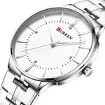 Curren 8321 High Quality Stainless Steel Waterproof Analog Men's Watch – Dial Color: White, Strap Color: Silver – Thumbnail 2