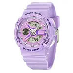 LIGE 8939 Digital Analog High Quality PU Leather Women’s Sports Watch – Dial Color: Purple, Strap Color: Purple – Thumbnail 1