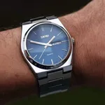 Skmei 9288 Zinc Alloy Luxury Material Men's Watch – Dial Color: Blue, Strap Color: Silver – Thumbnail 4