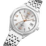 Naviforce 5052 Luxury Stainless Steel Quartz Analog Men's Watch – Dial Color: Silver, Strap Color: Silver – Thumbnail 2