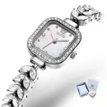 Olevs 9987 New Quartz Daimond Mermaid Stainless Steel Wrist-Watche – Dial Color: White, Strap Color: Silver – Thumbnail 2
