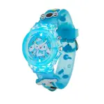Time Up Analog Dial Cartoon 3D Printed Strap & Glowing Light Transparent Watch for Kids – Dial Color: Sky Blue, Strap Color: Sky Blue – Thumbnail 2