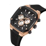 Naviforce 8037 Comfortable Silicone Band Multifunctional Sports Men's Watch – Dial Color: Brown, Strap Color: Black – Thumbnail 2
