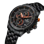 Naviforce 8046 Chronograph Stainless Steel Men Watch – Dial Color: Black, Strap Color: Orange – Thumbnail 2