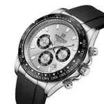 Naviforce NF8054 Sleek Metallic Luminous Men's Watch – Dial Color: Silver, Strap Color: Black – Thumbnail 2