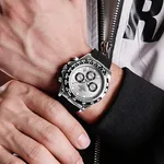 Naviforce NF8054 Sleek Metallic Luminous Men's Watch – Dial Color: Silver, Strap Color: Black – Thumbnail 5