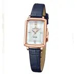 Naviforce NF5039 Leather Strap Waterproof Quartz Analog Women's Watch – Dial Color: White, Strap Color: Blue – Thumbnail 1