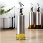 500ml Stainless Steel Oil Bottle Glass Leak Proof Oil Control Pot & Jar with Funnel for Kitchen – Thumbnail 3