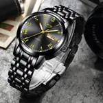 LIGE 9846 Premium Stainless Steel Analog Luxury Men's Watch – Dial Color: Black, Strap Color: Black – Thumbnail 2