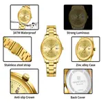 NAVIFORCE NF5059 Japanese Quartz Movement Women’s Elegant Watch – Dial Color: Gold, Strap Color: Gold  – Thumbnail 2