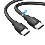 1HORA V8 Series 3A Type-C to Type-C 1m Fast Charging & Data Sync Cable – Color: Black – Thumbnail 1