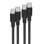 1HORA V8 Series 3A Type-C to Type-C 1m Fast Charging & Data Sync Cable – Color: Black – Thumbnail 2