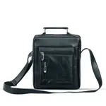 Leather Practical Design with Enough Space Messenger Bag – Color: Black – Thumbnail 1