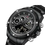 NAVIFORCE NF9217 Military Quartz Stainless Steel Men's Watch – Dial Color: Black, Strap Color: Black – Thumbnail 2