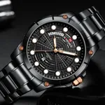 NAVIFORCE 9152 Luxury Brand Stainless Steel Quartz Man's Watch – Dial Color: Black, Strap Color: Blue – Thumbnail 4