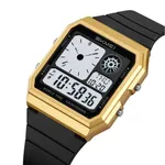 Skmei 2347 Luxury Personalised Digital Men's Watch – Dial Color: Gold, Strap Color: Black – Thumbnail 2