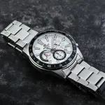 Casio EFV-570D-1AVUDF Edifice Stainless Steel Water Resistant Chronograph Analogue Men's Watch – Dial Color: White, Strap Color: Silver – Thumbnail 2