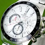 Casio EFV-570D-1AVUDF Edifice Stainless Steel Water Resistant Chronograph Analogue Men's Watch – Dial Color: White, Strap Color: Silver – Thumbnail 4