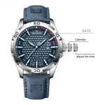 NAVIFORCE NF8023 Luxury Military Leather Sport Quartz Men's Watch – Dial Color: Blue, Strap Color: Blue – Thumbnail 4