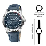 NAVIFORCE NF8023 Luxury Military Leather Sport Quartz Men's Watch – Dial Color: Blue, Strap Color: Blue – Thumbnail 5