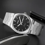 Skmei 9288 Zinc Alloy Luxury Material Men's Watch – Dial Color: Black, Strap Color: Silver – Thumbnail 3