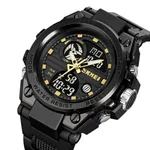 SKMEI 2031 Sport Chronograph Waterproof Men's Watch  – Dial Color: Gold, Strap Color: Black – Thumbnail 2
