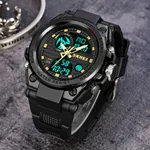 SKMEI 2031 Sport Chronograph Waterproof Men's Watch  – Dial Color: Gold, Strap Color: Black – Thumbnail 4