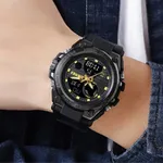 SKMEI 2031 Sport Chronograph Waterproof Men's Watch  – Dial Color: Gold, Strap Color: Black – Thumbnail 5