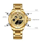 NAVIFORCE NF9217 Military Quartz Stainless Steel Men's Watch – Dial Color: Gold, Strap Color: Gold  – Thumbnail 4