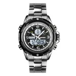 Skmei 1499 Stainless Steel Digital Display Men's Watch – Dial Color: Black, Strap Color: Silver – Thumbnail 1