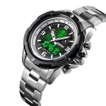 Skmei 1499 Stainless Steel Digital Display Men's Watch – Dial Color: Black, Strap Color: Silver – Thumbnail 3