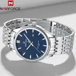 Naviforce NF8039 Luxury Stainless Steel Quartz Analog Casual Couple Watch – Dial Color: Blue, Strap Color: Silver – Thumbnail 3
