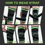 Adjustable Knee Support Compression Strap Sleeve | হাঁটুর ব্যথার জন্য নি সাপোর্ট বেল্ট – Color: Black, Size: Free Size – Thumbnail 3