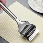Stainless Steel Dough Cutter Manual Pasta Maker Non-slip Manual Noodle Shallot Handle Dough – Thumbnail 3