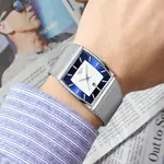 Nibosi 2376 Comfortable Mesh Stainless Steel Fashion Men's Watch – Dial Color: Blue, Strap Color: Silver – Thumbnail 3