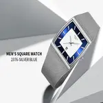 Nibosi 2376 Comfortable Mesh Stainless Steel Fashion Men's Watch – Dial Color: Blue, Strap Color: Silver – Thumbnail 2