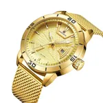 NAVIFORCE NF9155A Stainless Steel Date Function Luxury Men's Watch – Dial Color: Gold, Strap Color: Gold  – Thumbnail 2