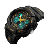 SKMEI 1270 Waterproof Digital Analog Multifunction Sports Men’s Watch – Dial Color: Yellow, Strap Color: Black – Thumbnail 2