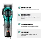 VGR V-166 Professional Hair Clipper Trimmer for Men – Color: Green – Thumbnail 3