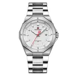 NAVIFORCE NF9200S Stainless Steel Analog Men's Watch – Dial Color: White, Strap Color: Silver – Thumbnail 1