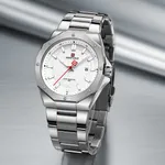 NAVIFORCE NF9200S Stainless Steel Analog Men's Watch – Dial Color: White, Strap Color: Silver – Thumbnail 3