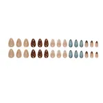24Pcs Long Fasshion Leopard Irregularity Crystal Artificial Nails – Thumbnail 2