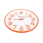 Ajina Maple Accurate Timekeeping Round Wall Clock – Color: Orange – Thumbnail 2