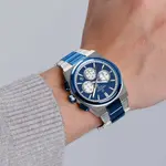 Naviforce NF8048 High Quality Stainless Steel Chronograph Classic Stylish Couple's Watch – Dial Color: Blue, Strap Color: Blue – Thumbnail 3