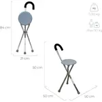 Elderly Folding Chair Walk Sticking (Portable Seat) – Thumbnail 4