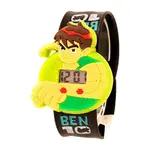 S S TRADERS Cartoon Ben 10 Shaped Slap Snap On Silicone Digital Wrist Watch for Boys – Dial Color: Black, Strap Color: Black – Thumbnail 2