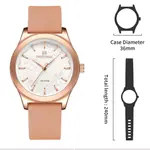 Naviforce NF5051 Comfortable Silicone Quartz Casual Fashion Women's Watch – Dial Color: White, Strap Color: Rose Gold – Thumbnail 4