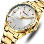 Curren 8429 Luxury Stainless Steel Analog Men's Watch – Dial Color: Silver, Strap Color: Gold – Thumbnail 2