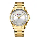 Curren 8429 Luxury Stainless Steel Analog Men's Watch – Dial Color: Silver, Strap Color: Gold – Thumbnail 1
